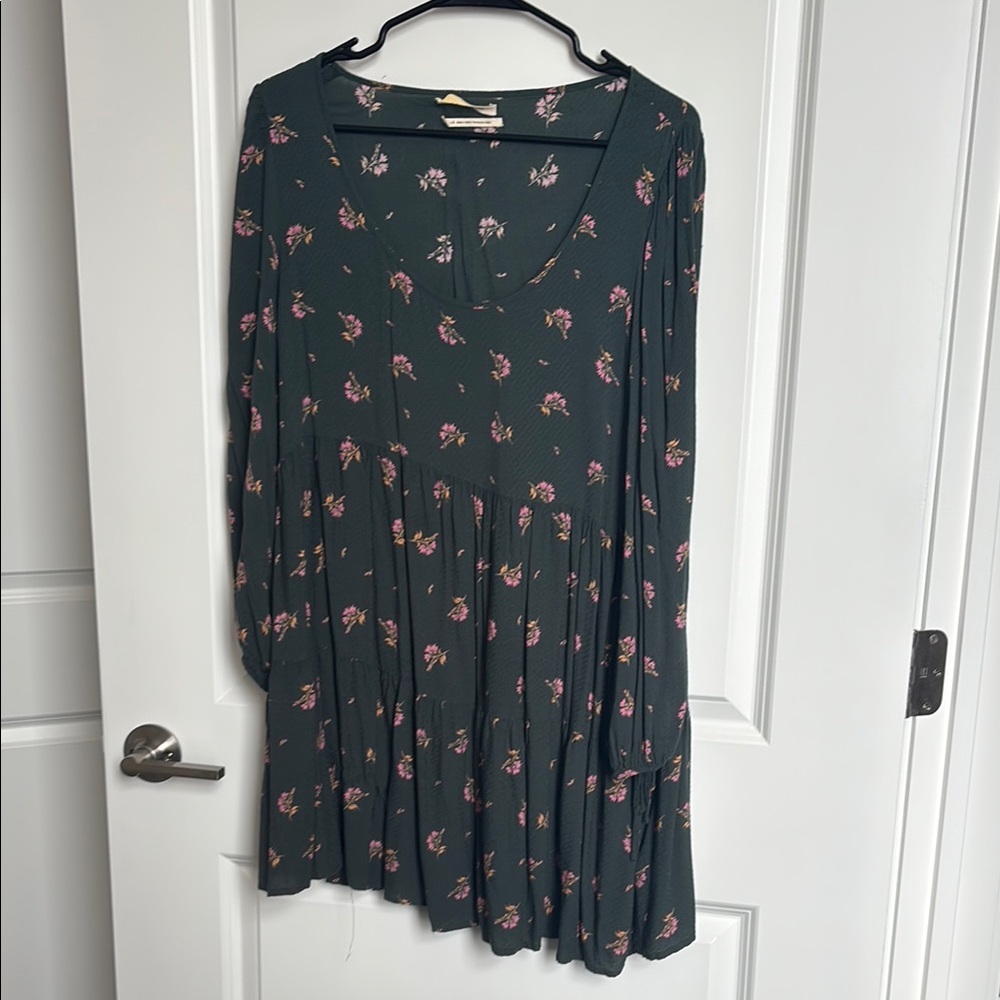 Urban Outfitters Teal Long Sleeve Dress